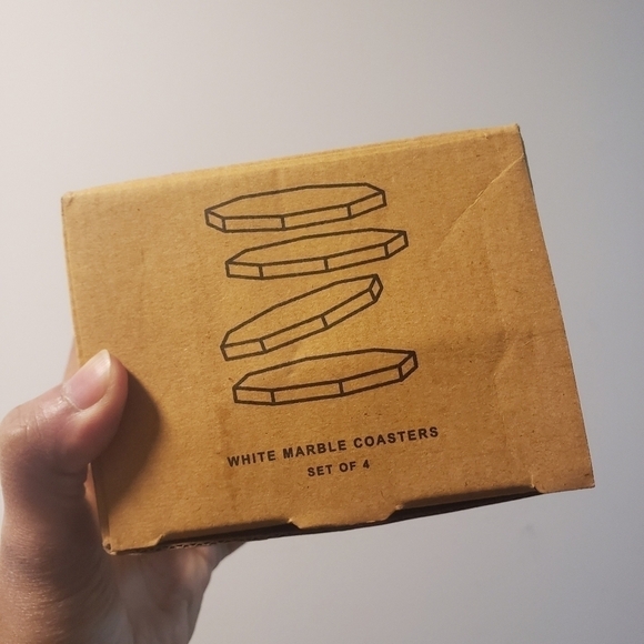 2 for $50 - White marble coasters - Picture 3 of 3